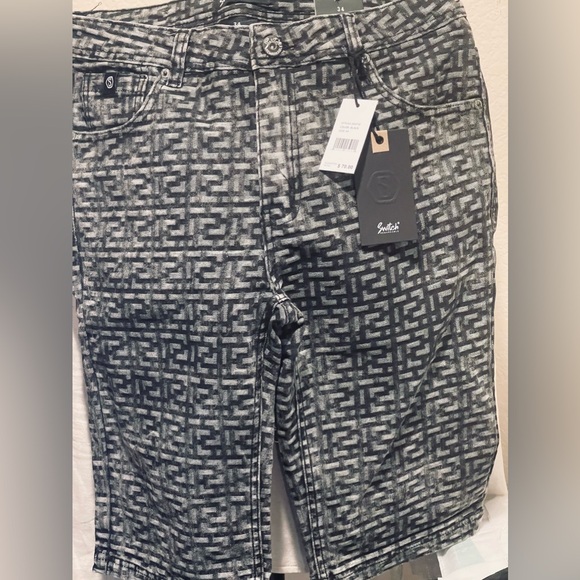 JEAN BY SWITCH REMARKABLE. DENIM GRAY & BLACK WASH FOR MEN NWT SIZE 34 SHORTS - Picture 3 of 7